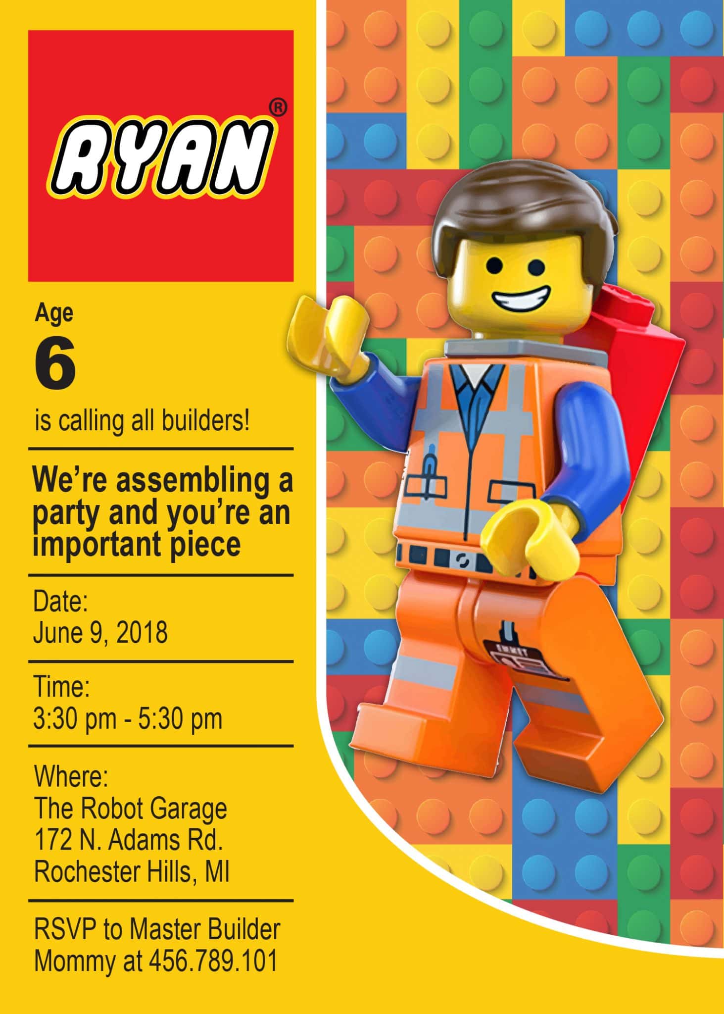 Lego Party Invitation Cards And Party Printables Happynco