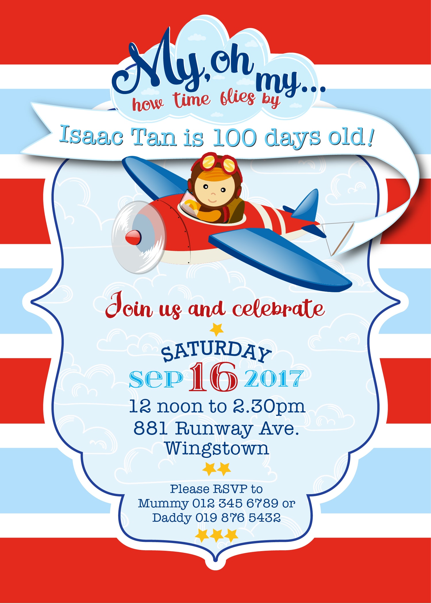 Printable How Time Flies Invitation Print It Yourself Time Flies Plane Party Invitation Cute 